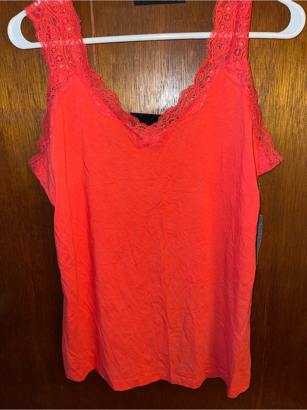 Covington Coral Lace-Trim Camisole